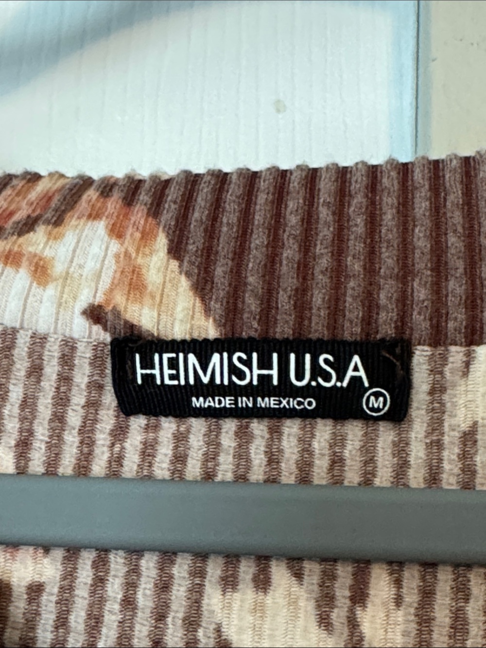 HEIMISH USA Chocolate Brown Floral V‑Neck Ruffle Long Sleeve Top - Picture 2 of 7